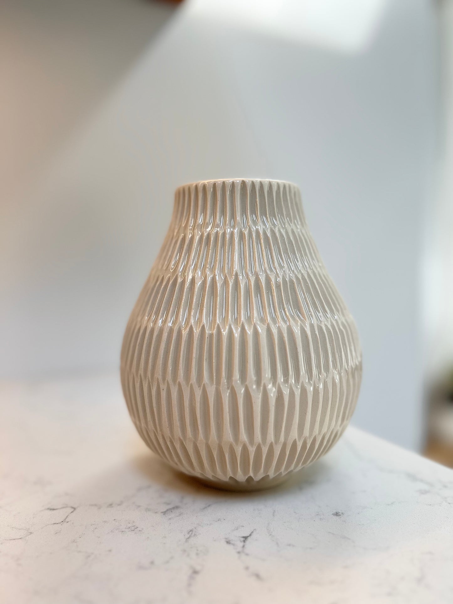 Small Carved Porcelain Vase