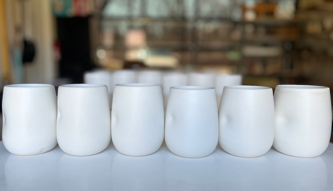 Matte White Wine Cups (set of 6)