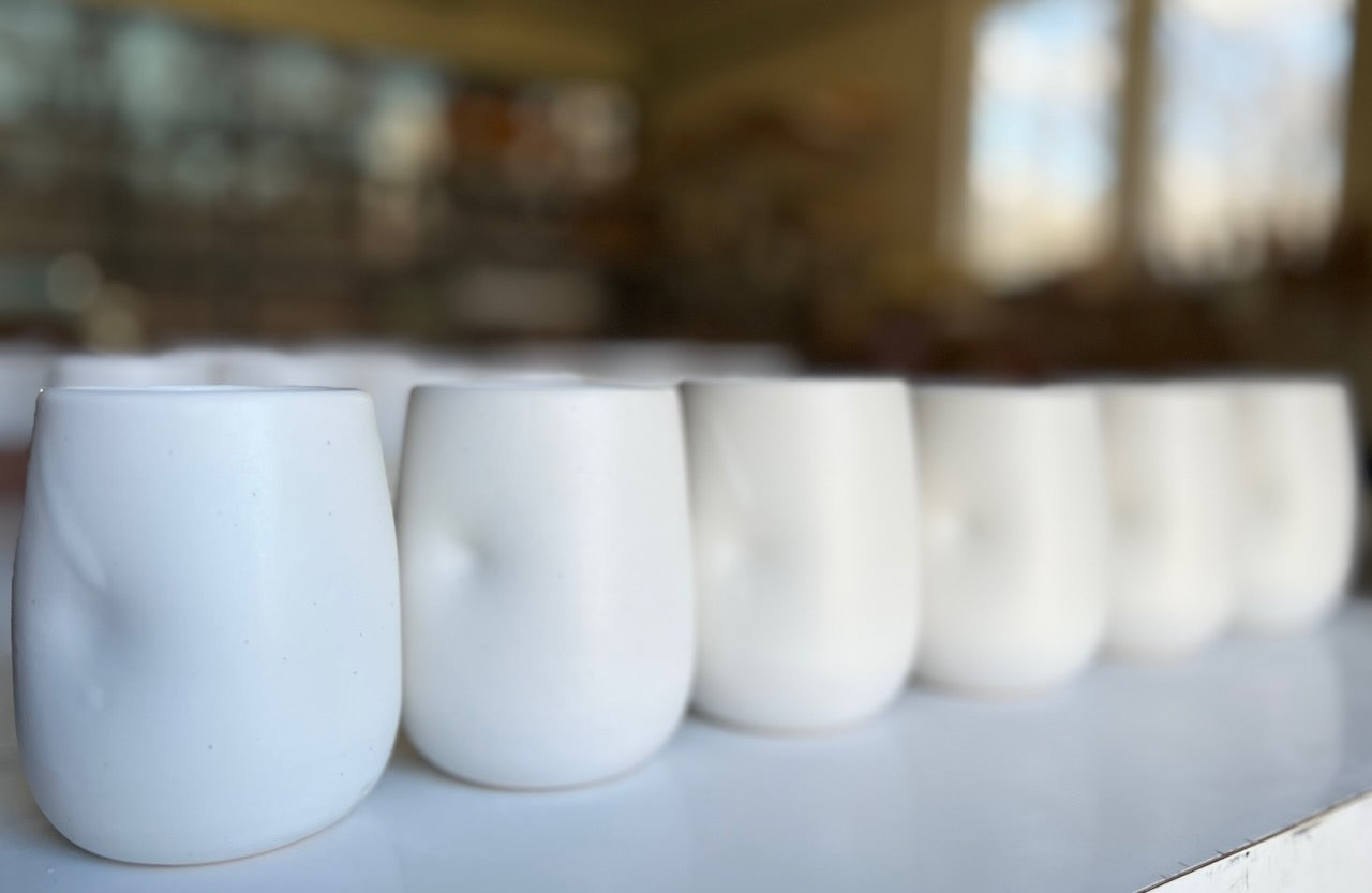 Matte White Wine Cups (set of 6)