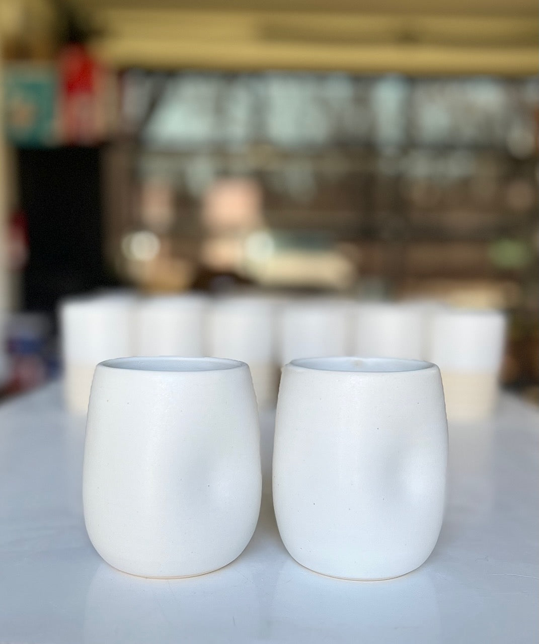 Matte White Wine Cups (set of 2)