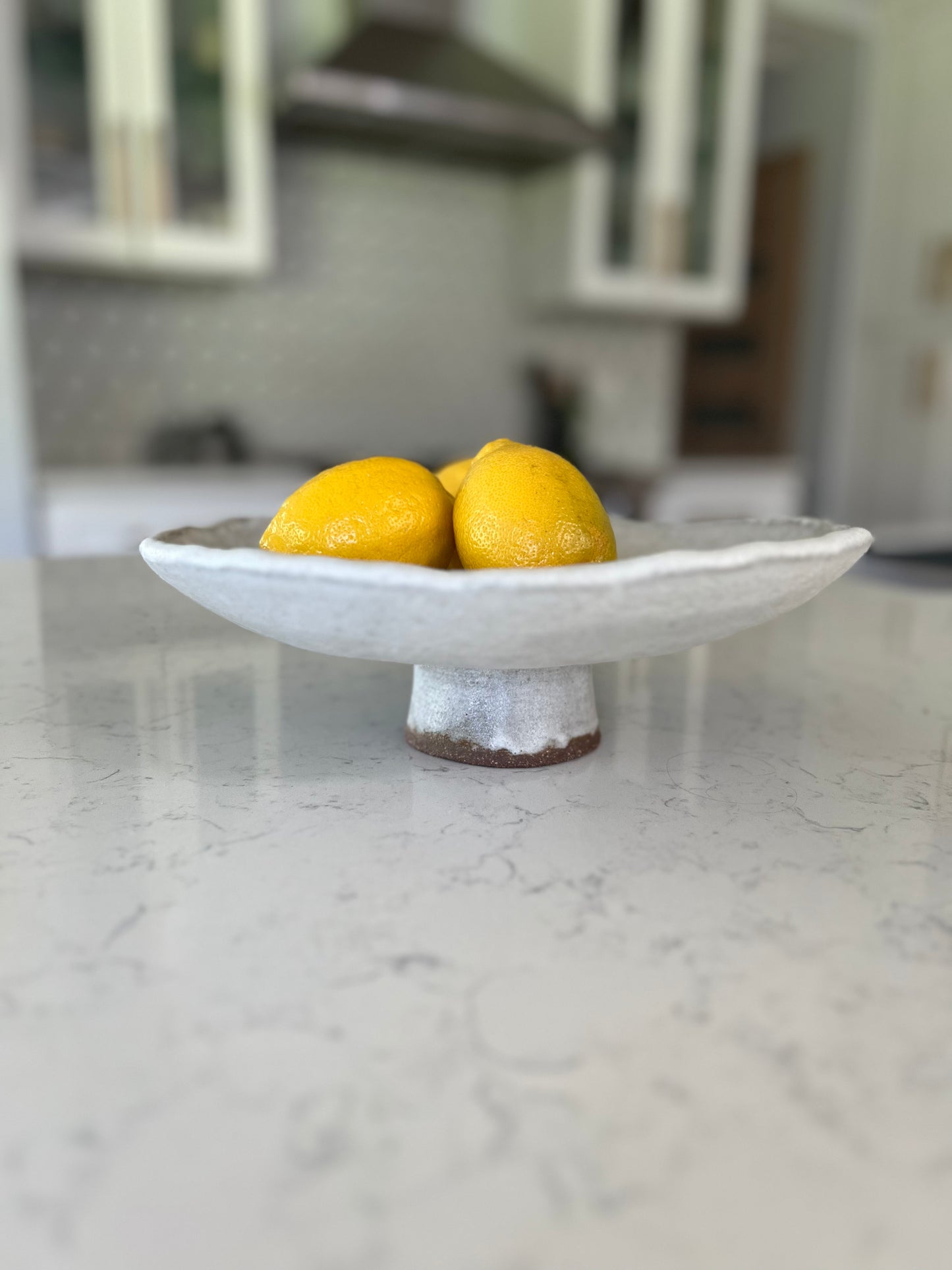 Pedestal Dish Catchall - Frothy Matte White