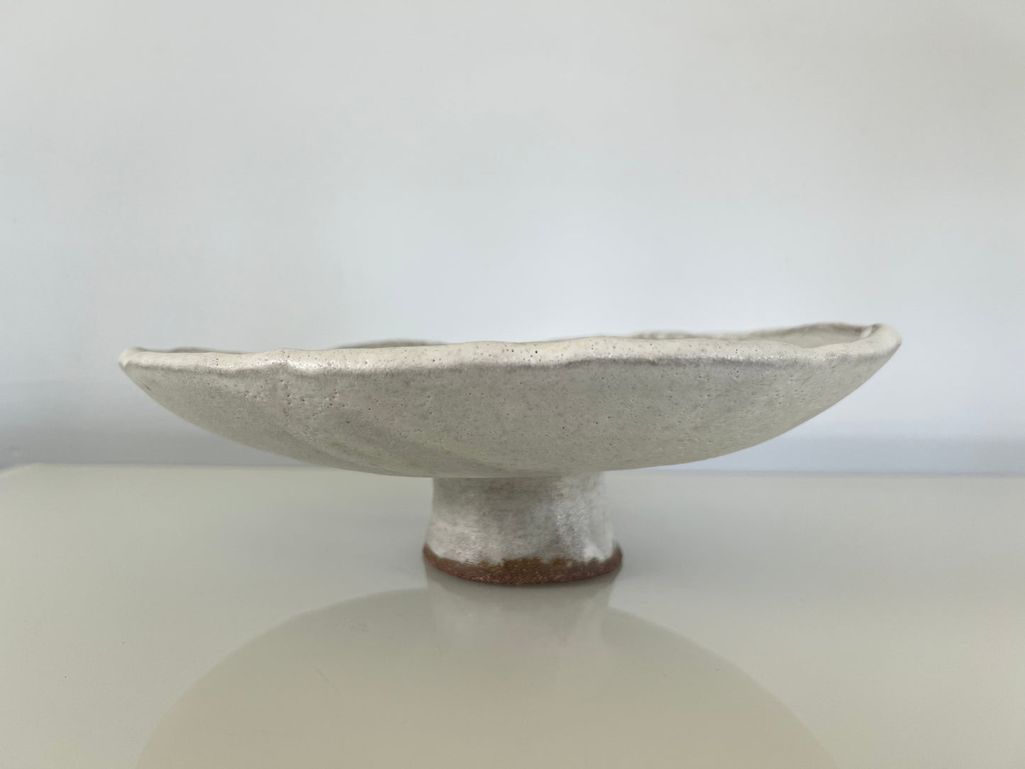 Pedestal Dish Catchall - Frothy Matte White